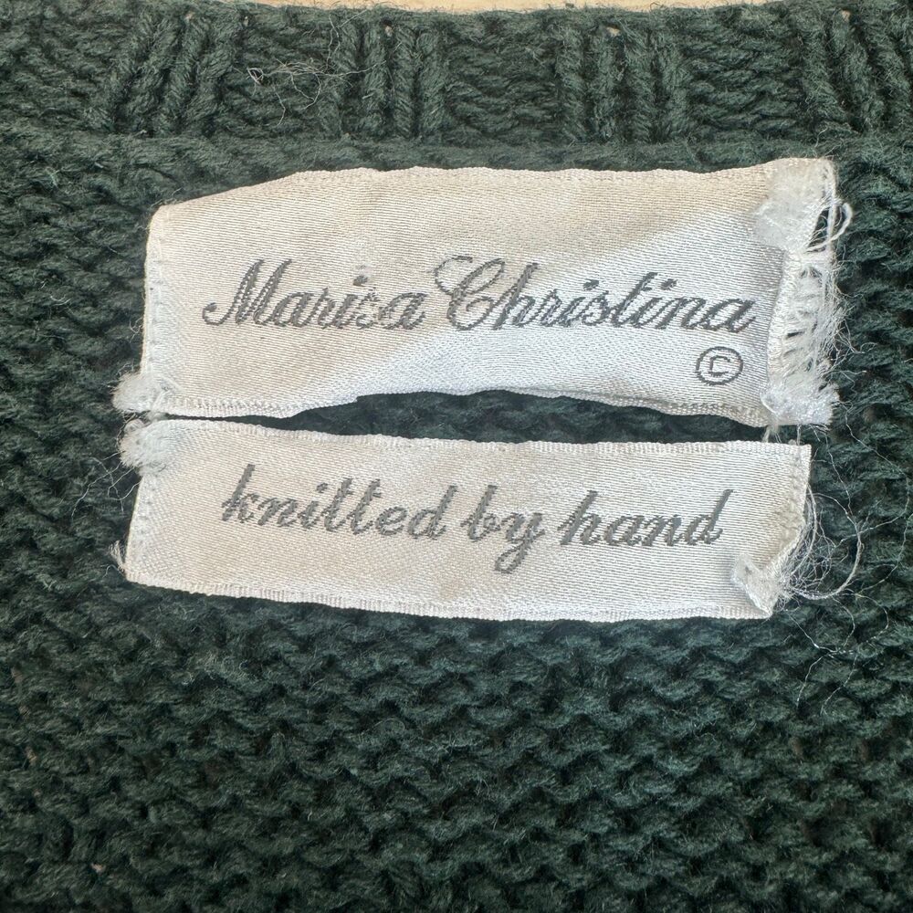 Vintage Fox Hunting Sweater Green Equestrian Horse Riding Knit Women’s Cozy Gift - Picture 9 of 13